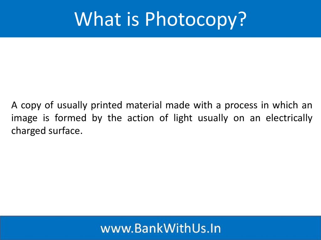 What is Photocopy?