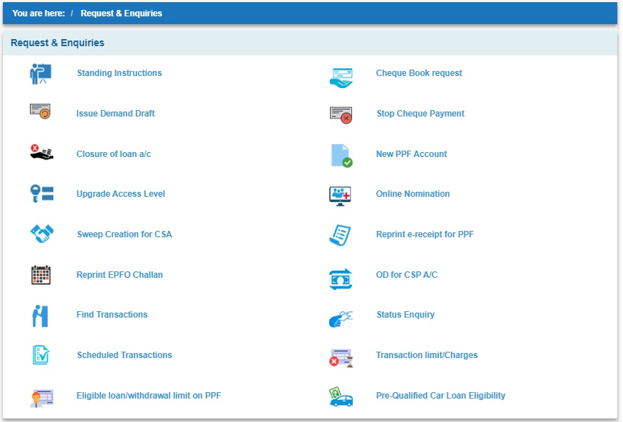 Apply for New Bank Passbook in SBI through Internet Banking