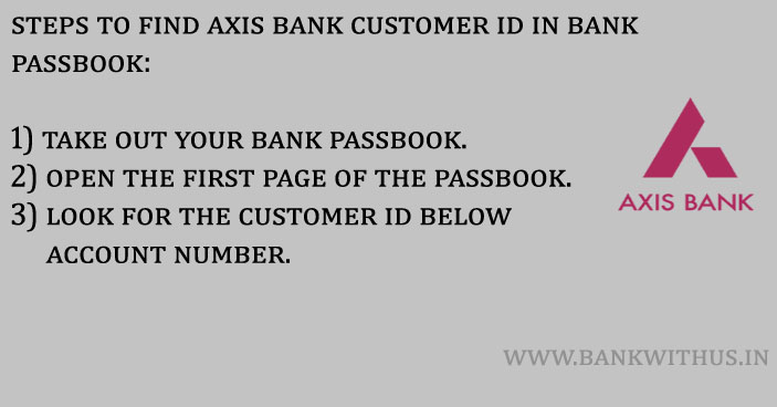 Steps to Find Axis Bank Customer ID in Bank Passbook