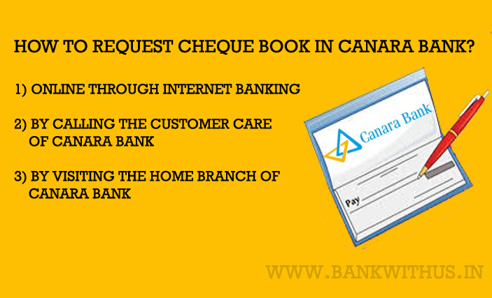 Request Cheque Book in Canara Bank