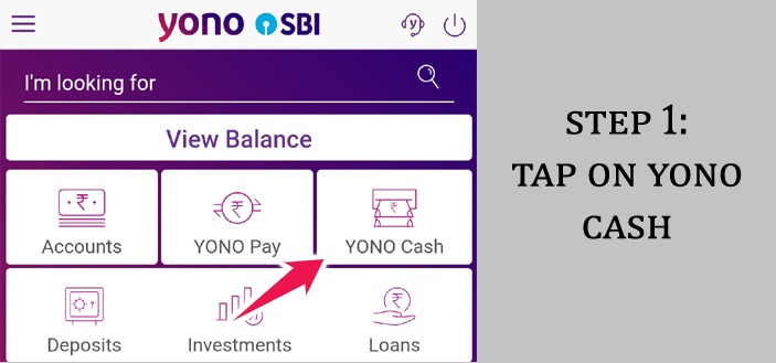 Tap on YONO Cash