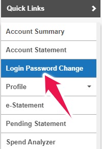 Click on Change Login Password