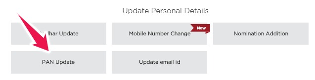 Click on PAN Update