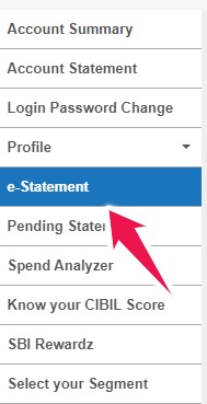 Click on e-Statement