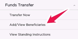 Click on Add/View Beneficiaries