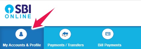 Click on My Accounts & Profile in SBI Online