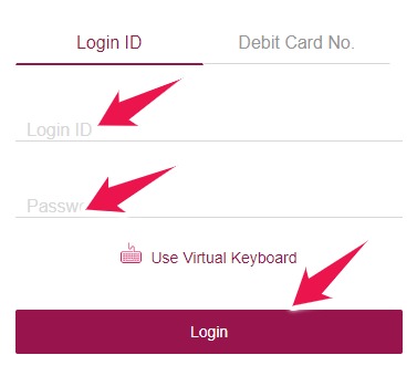 Enter Login ID, Password and Click on Login Button