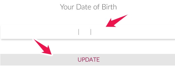 Enter your Correct Date of Birth and Click on Update