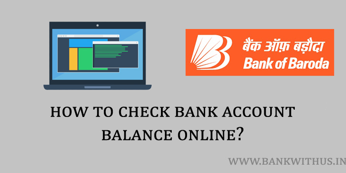 A Laptop with Bank of Baroda Internet Banking Website to Check the Account Balance