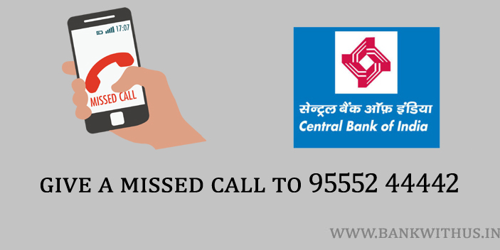 Central Bank of India Missed Call Number to Check Balance