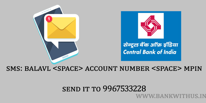 SMS to Check Central Bank of India Account Balance