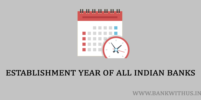 Establishment Year of All Indian Banks