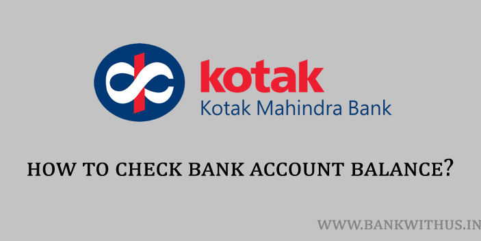 Kotak Mahindra Bank Account Balance