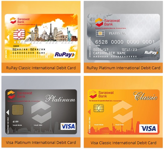 Types of Saraswat Bank Debit Cards