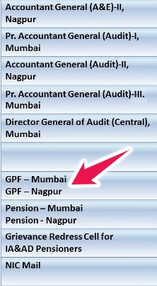 Select GPF Region Between Mumbai or Nagpur