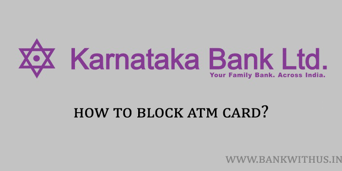 Block Karnataka Bank ATM Card