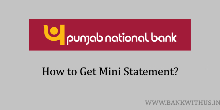 Punjab National Bank Mini Statement