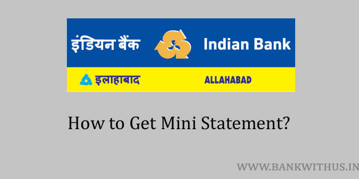 Indian Bank Mini Statement