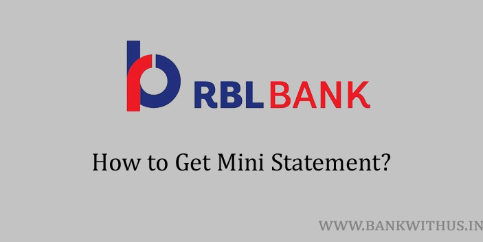 RBL Bank Mini Statement