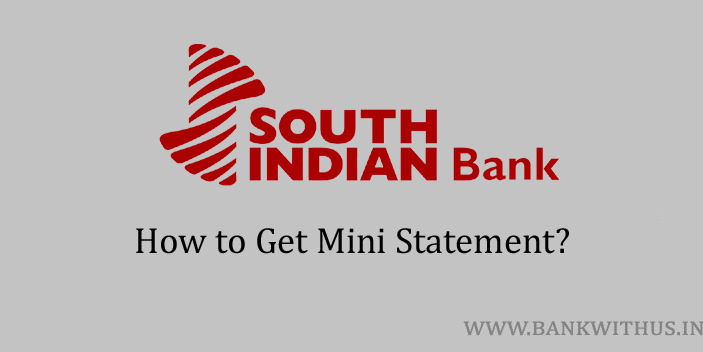 South Indian Bank Mini Statement