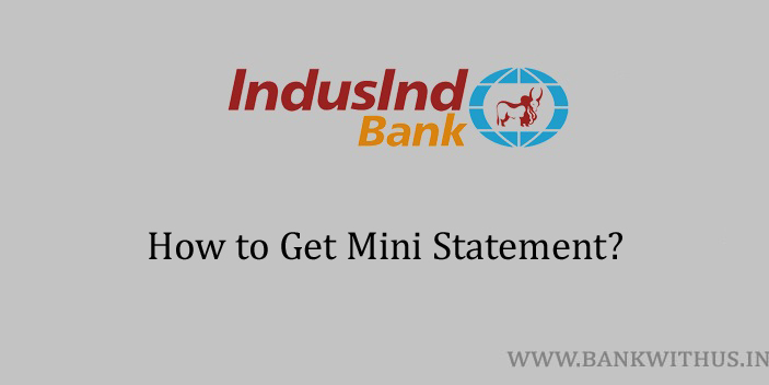 IndusInd Bank Mini Statement