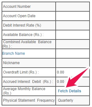 Click on "Fetch Details".