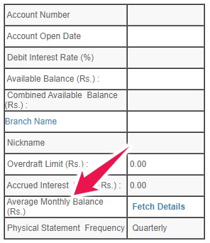 Look for Monthly Average Balance in the Table