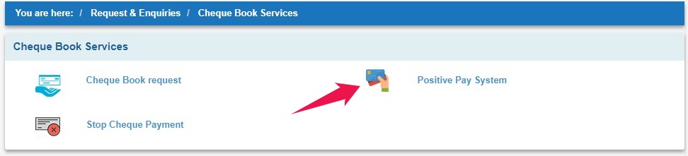Click on Positive Pay System