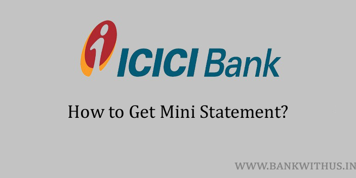 ICICI Bank Mini Statement