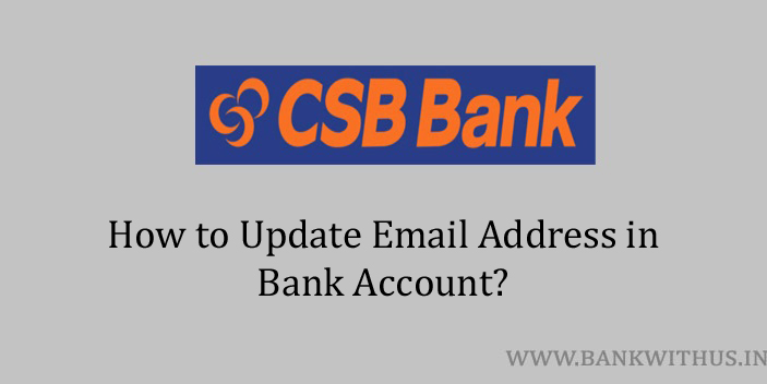 Update Email Address in CSB Bank Account
