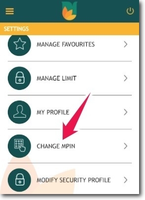 Tap on Change MPIN