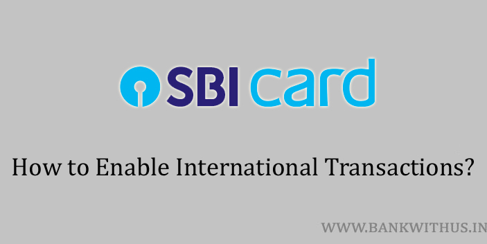 SBI Credit Card International Transactions