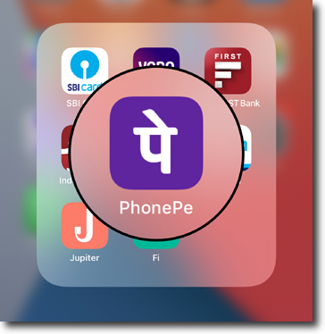 Image Explaining How to Open the PhonePe app