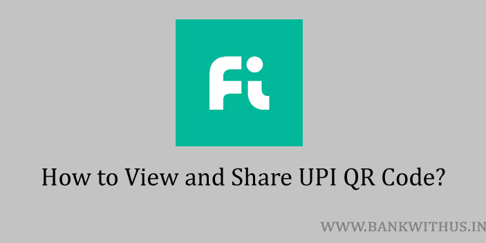 Fi Money Account UPI QR Code