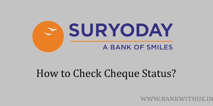 Suryoday Small Finance Bank Cheque Status