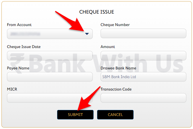 Enter the Issued Cheque Details in the SBM Positive Pay System