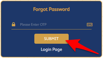 Submit your OTP to Reset SBM Password